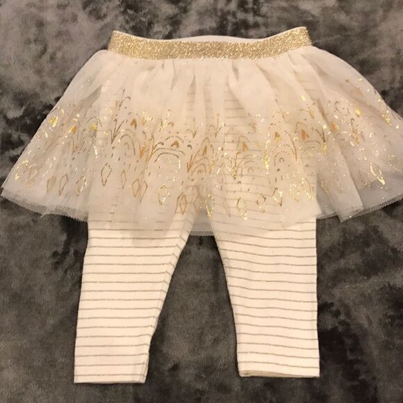 Baby Starters 3 Piece White & Gold Set - Size 6M - Picture 2 of 8